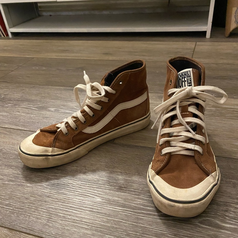 Mens Tan Suede High Top Vans